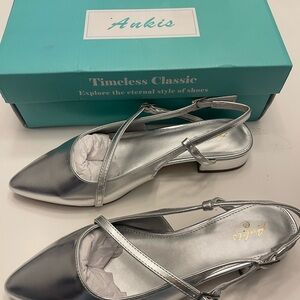 Ankis Silver Women's Flats